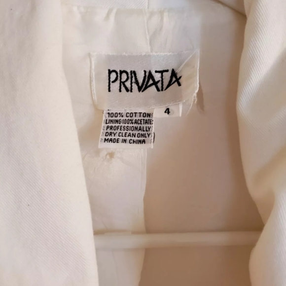 WHITE WITH GOLD ladies Jacket By PRAVATA SIZE 4 - Picture 2 of 10